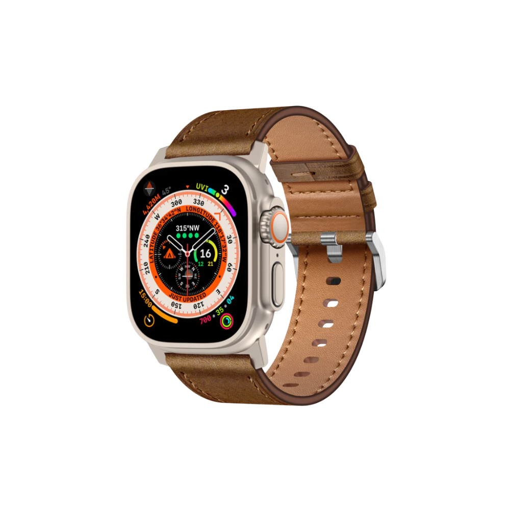 Vildmarks Læder Strap Til Apple Watch