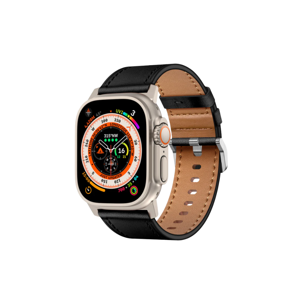Vildmarks Læder Strap Til Apple Watch