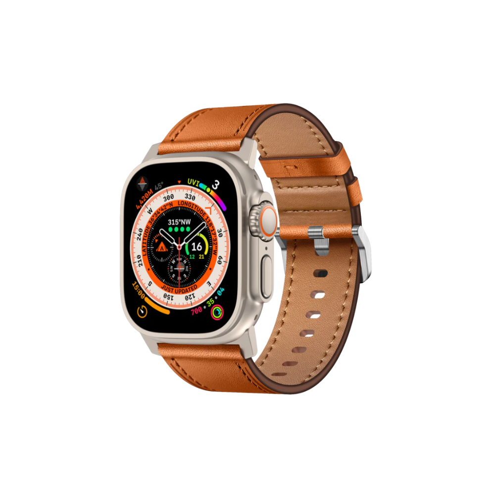 Vildmarks Læder Strap Til Apple Watch