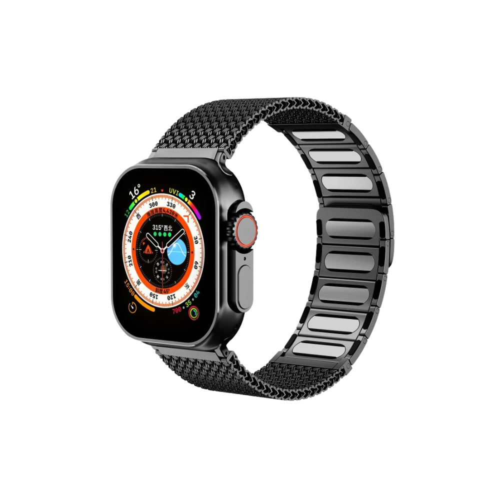 Flettet Magnetisk Strap I Rustfrit Stål Til Apple Watch