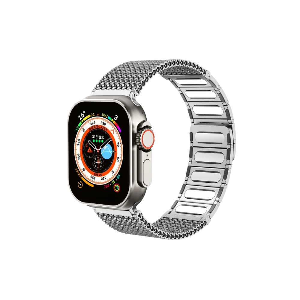 Flettet Magnetisk Strap I Rustfrit Stål Til Apple Watch