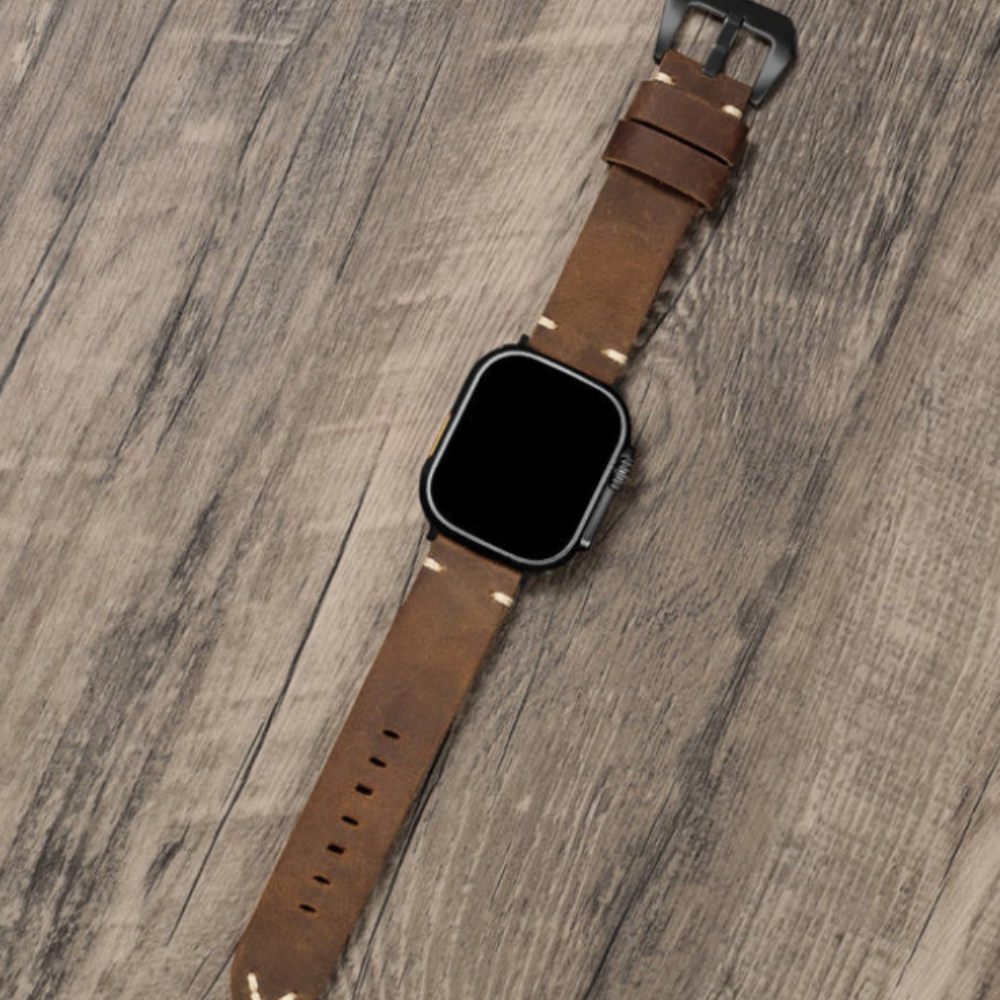 Vintage læderrem Til Apple Watch