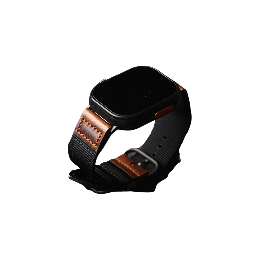 Håndlavet Nylon Læder Strap Til Apple Watch